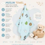 PT-OL06 MUSLIN COLOUR TOWEL 60 X 120 - Image 6